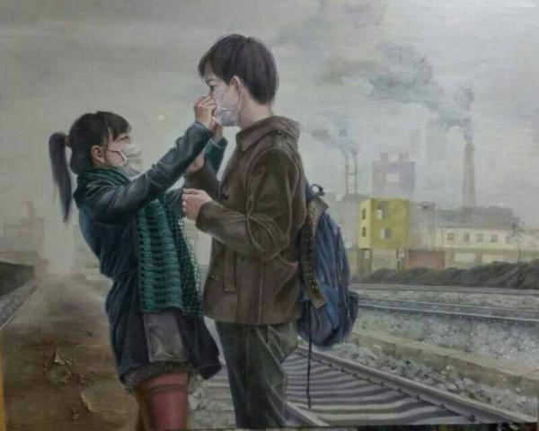 送别_油画_宝甄网