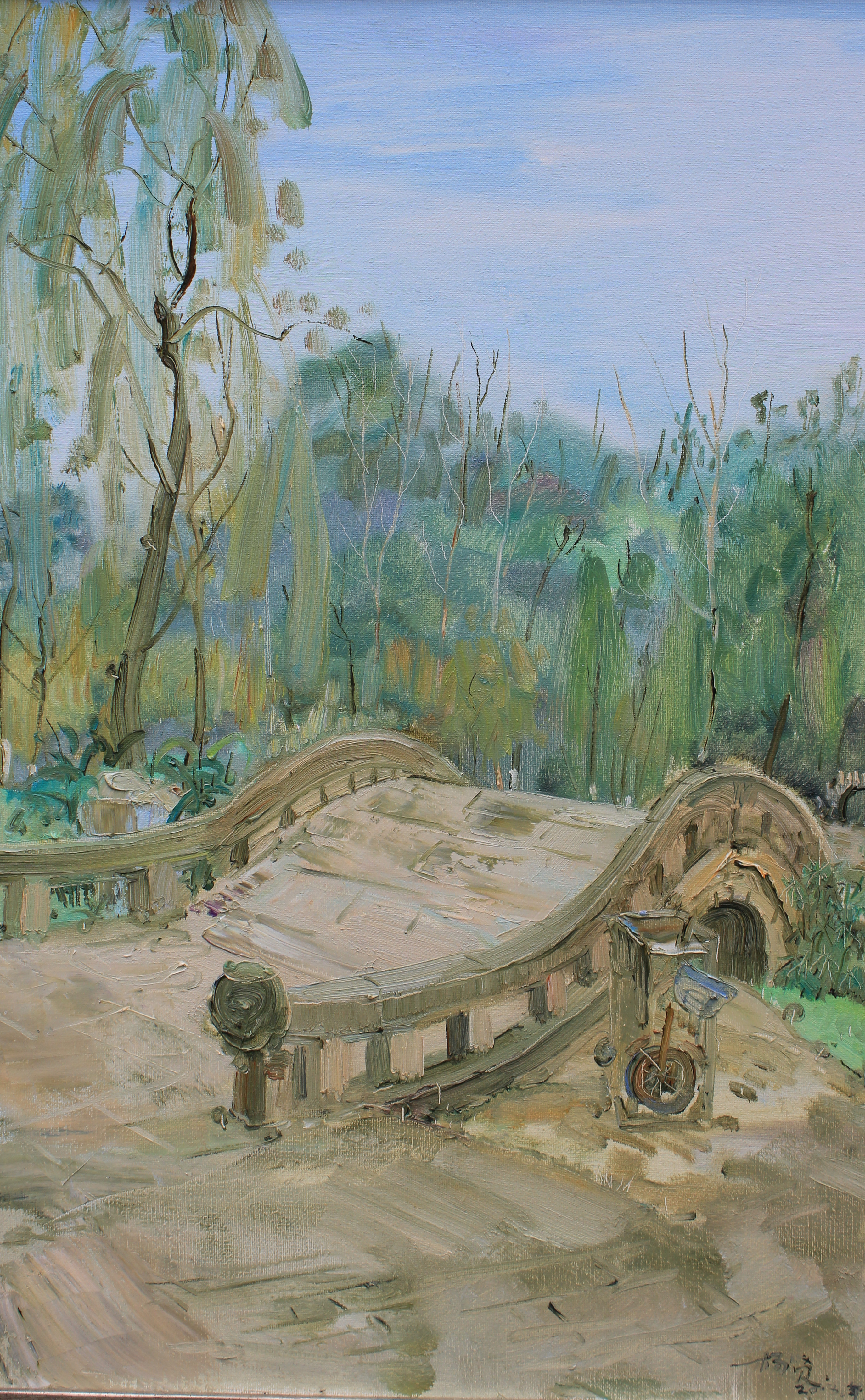 美丽校园系列_布面油画_油画_宝甄网