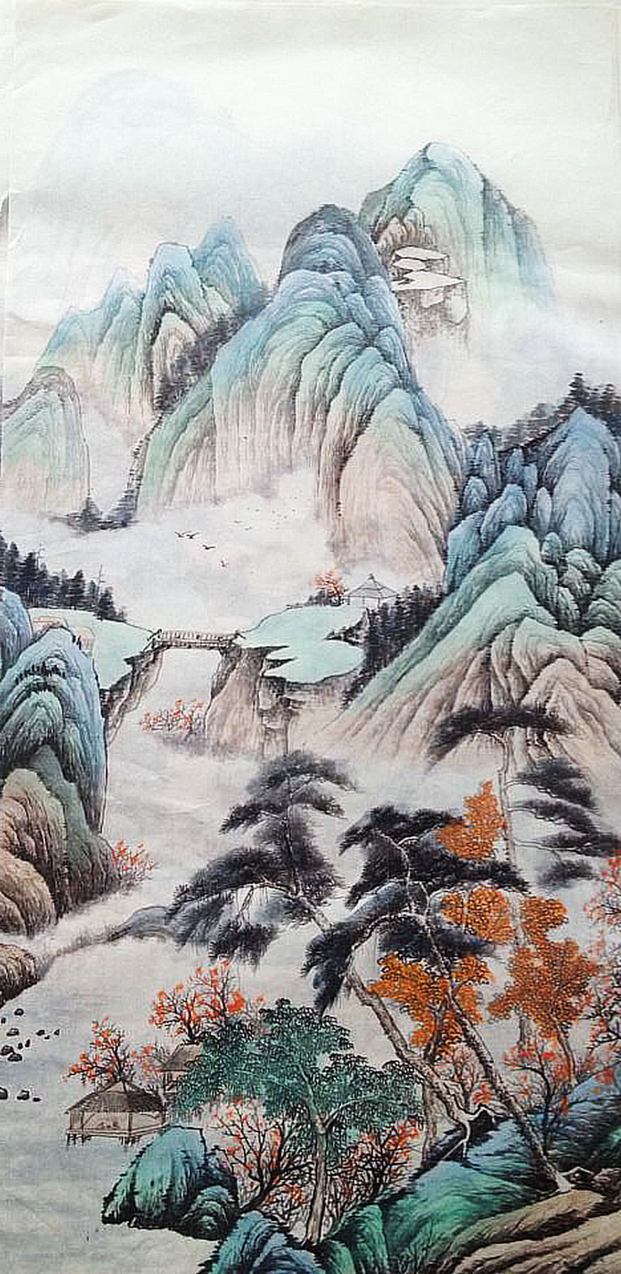 青绿山水24_纸本水墨_国画_宝甄网