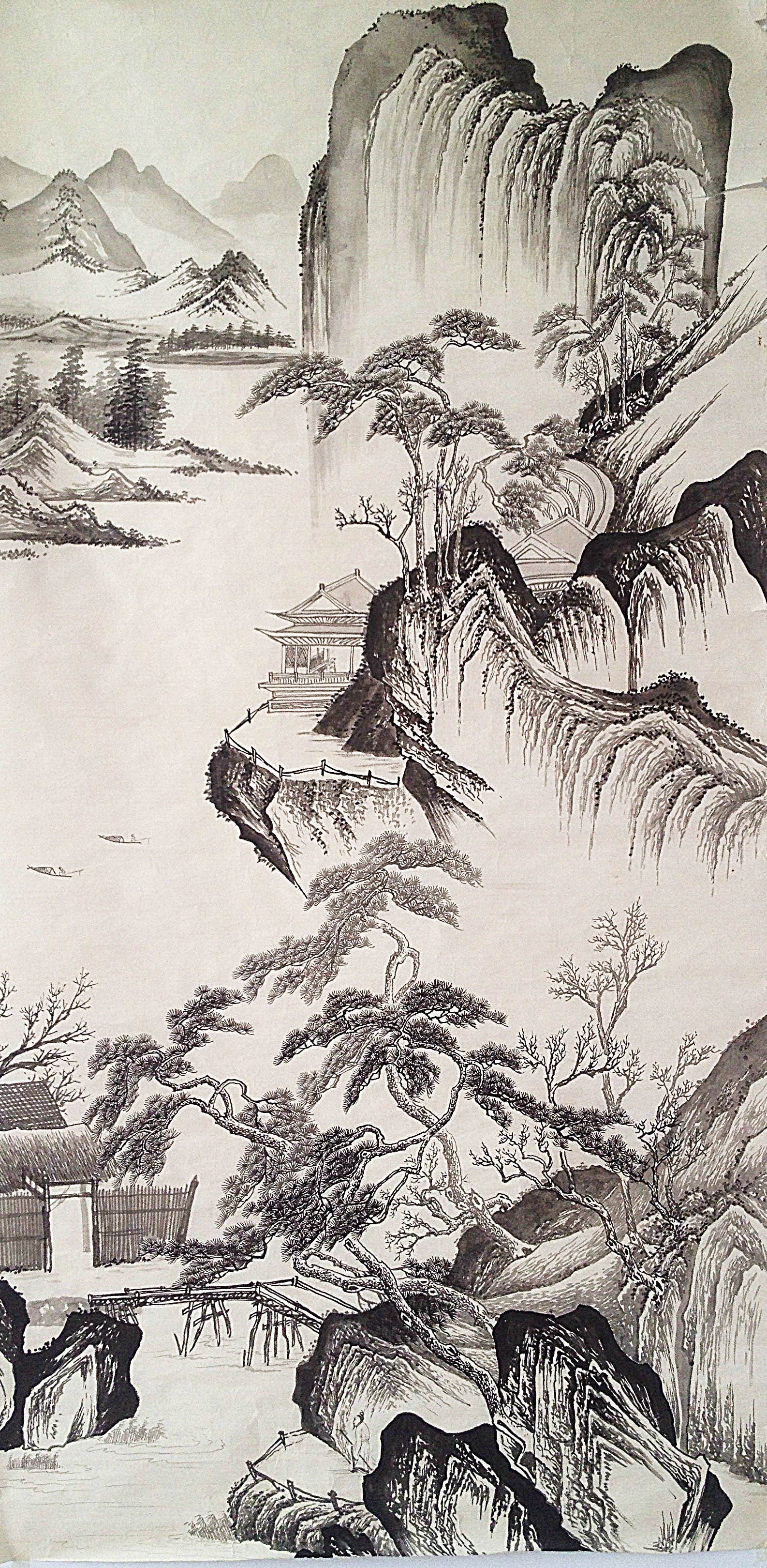 山水_纸本水墨_国画_宝甄网