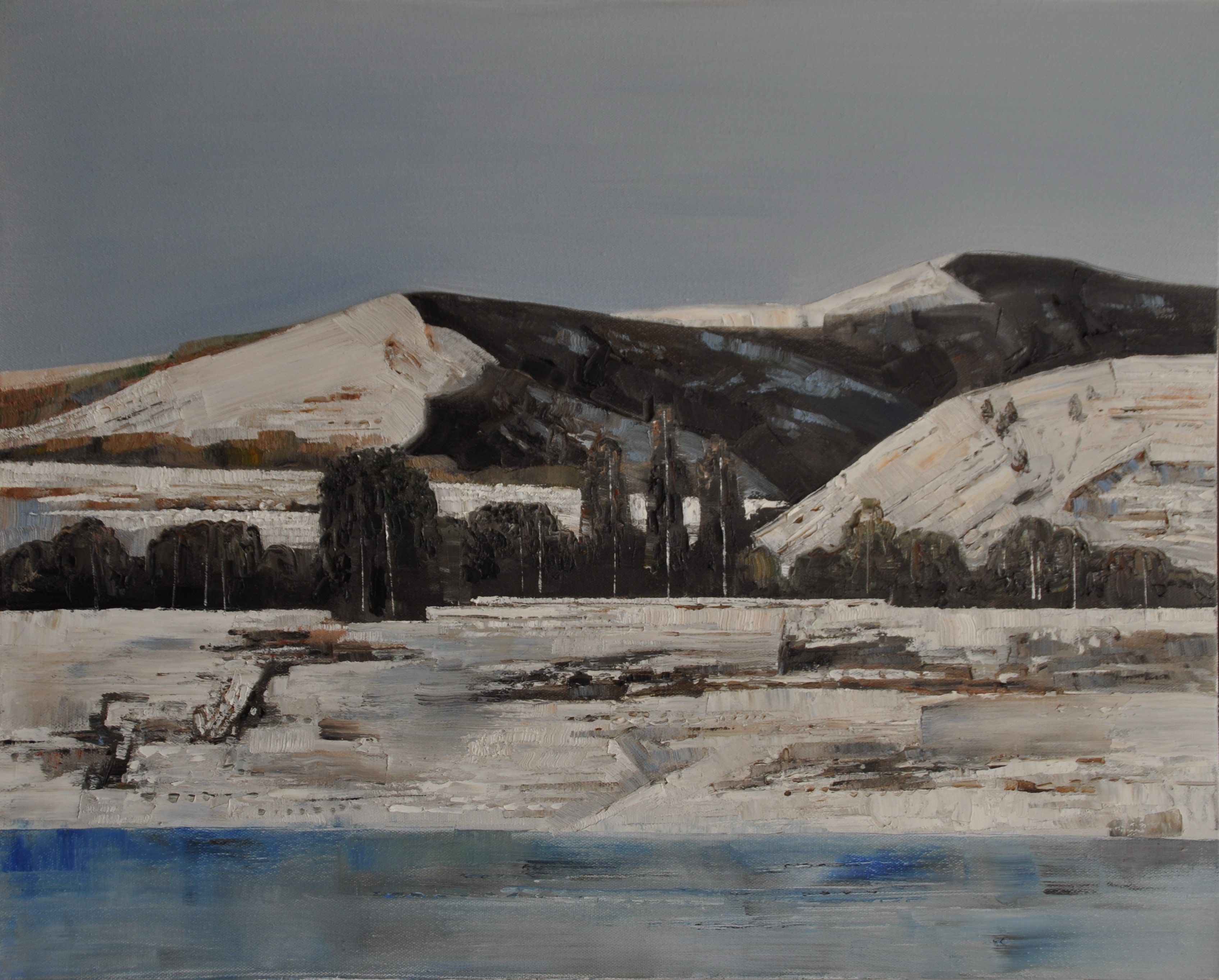 冰河_布面油画_油画_宝甄网