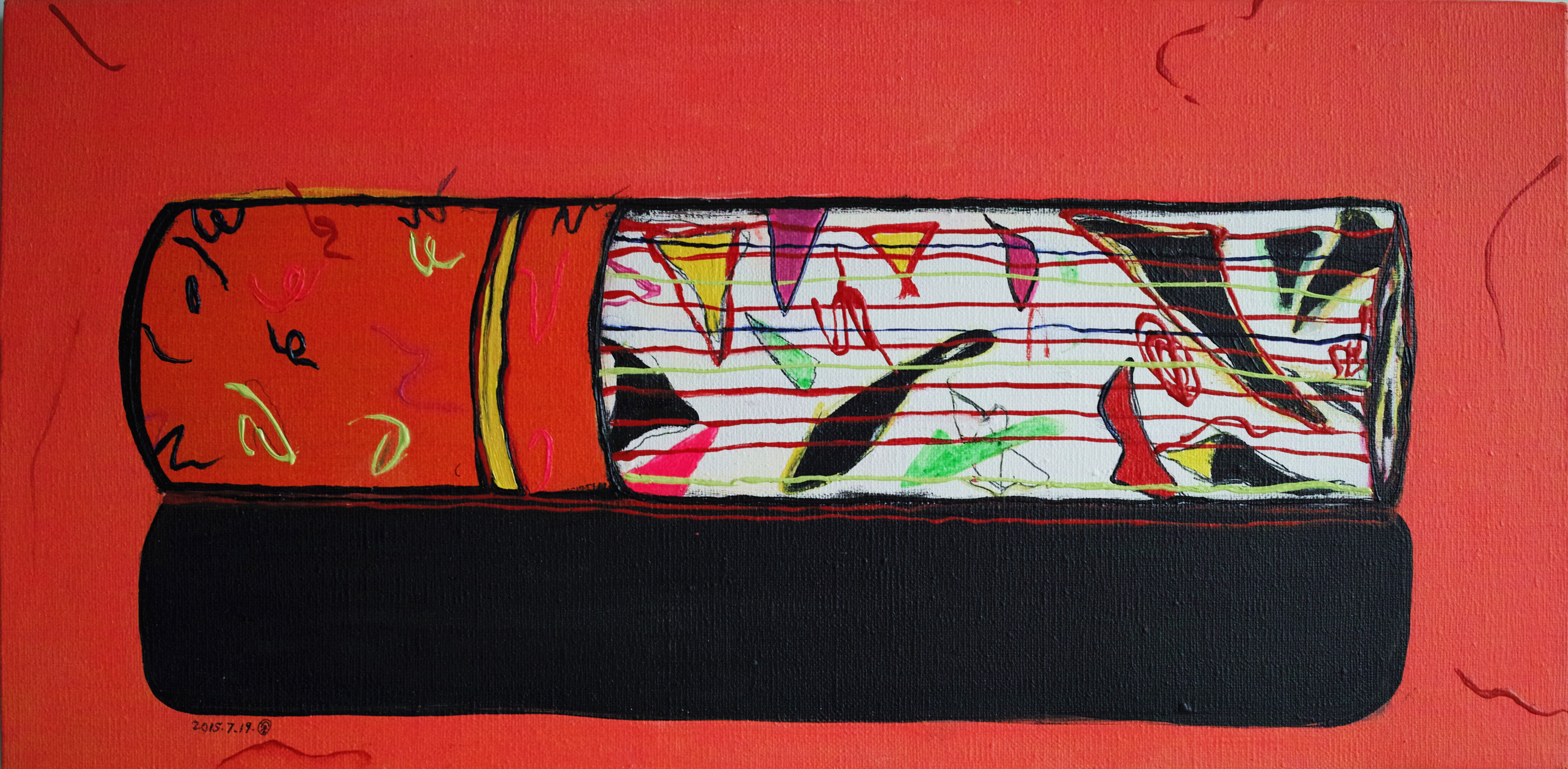 烟_布面油画_油画_宝甄网