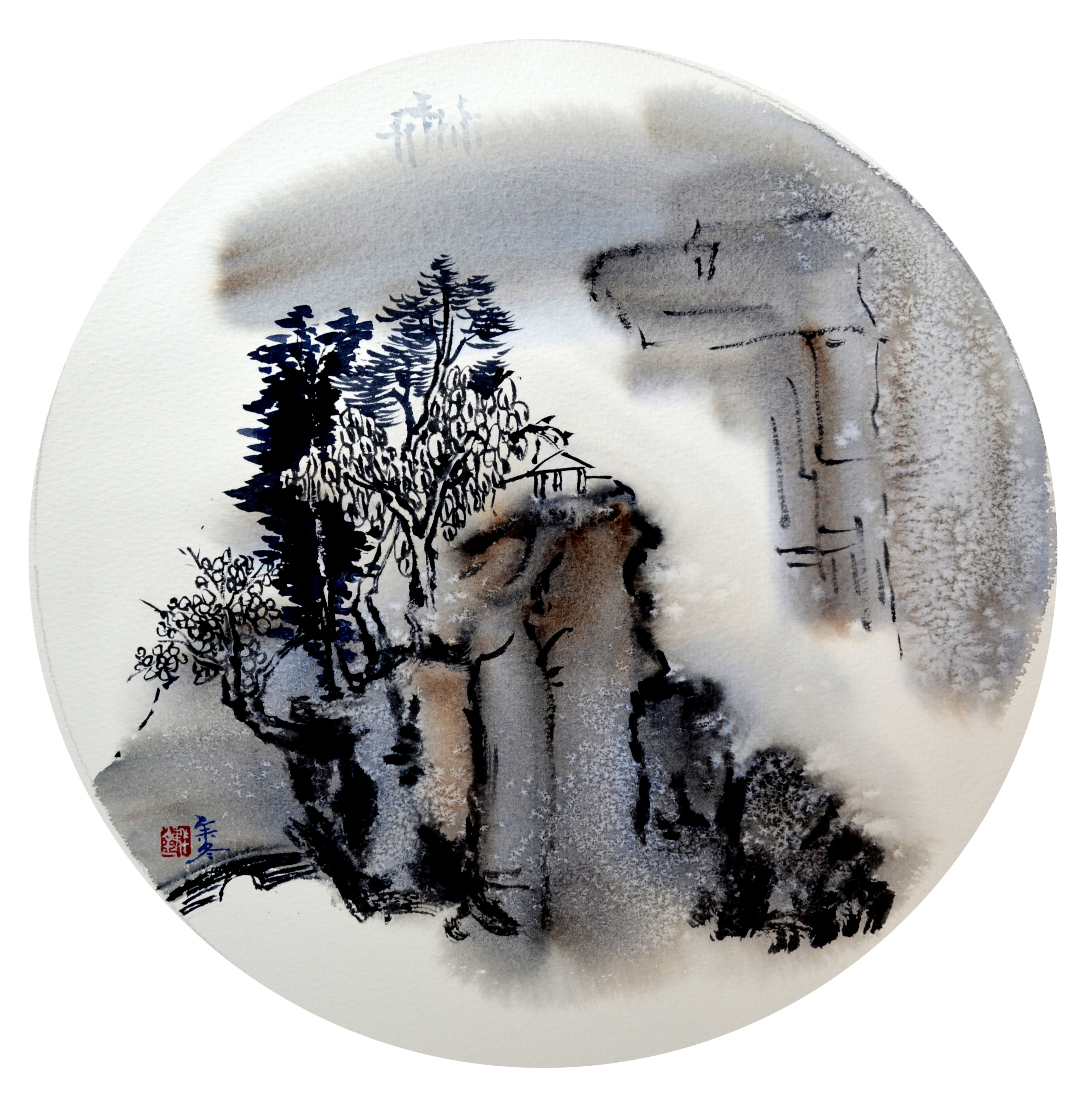 心梦仙境圆形小品系列十六_水彩_宝甄网
