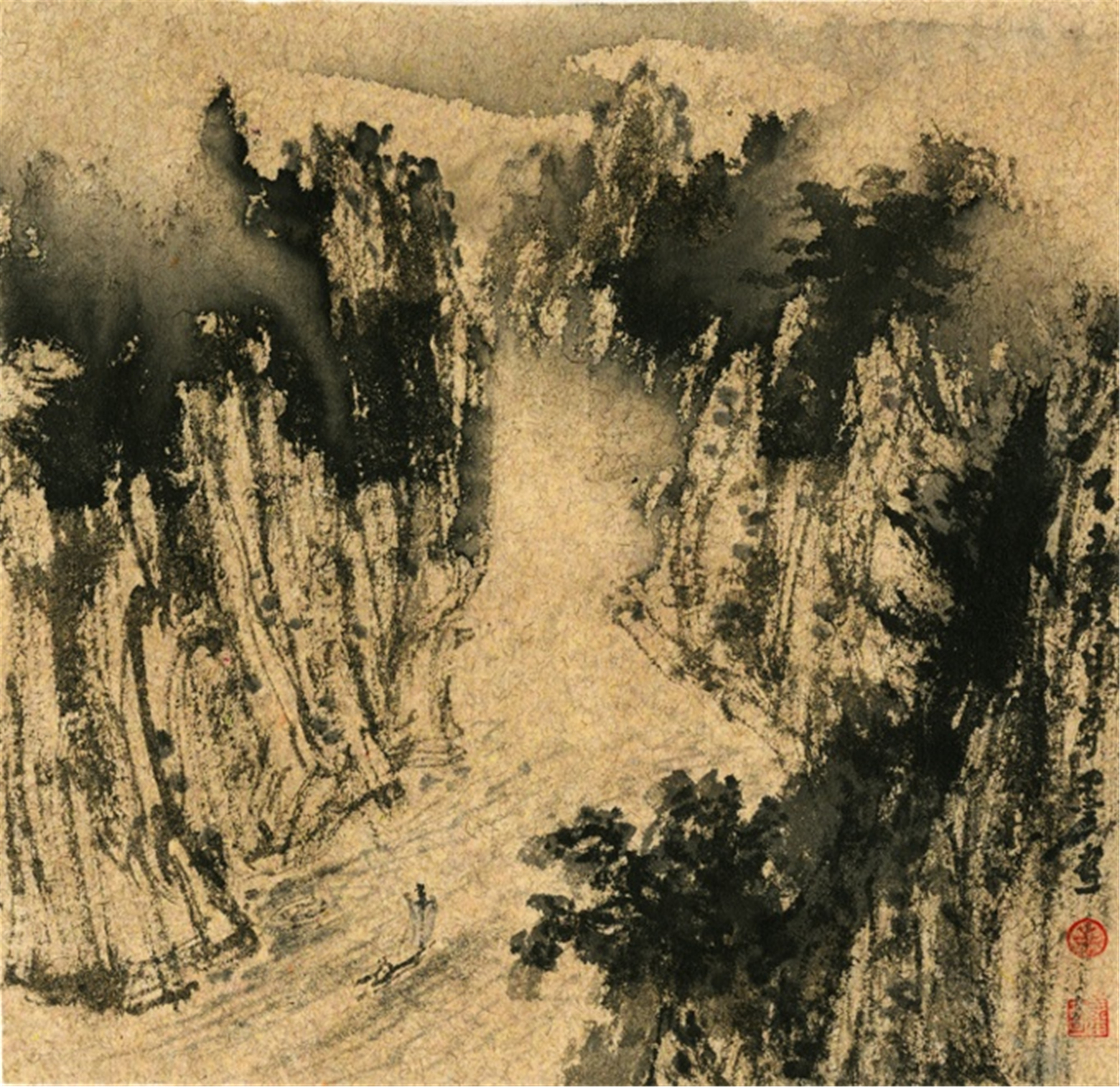 江流_纸本水墨_国画_宝甄网