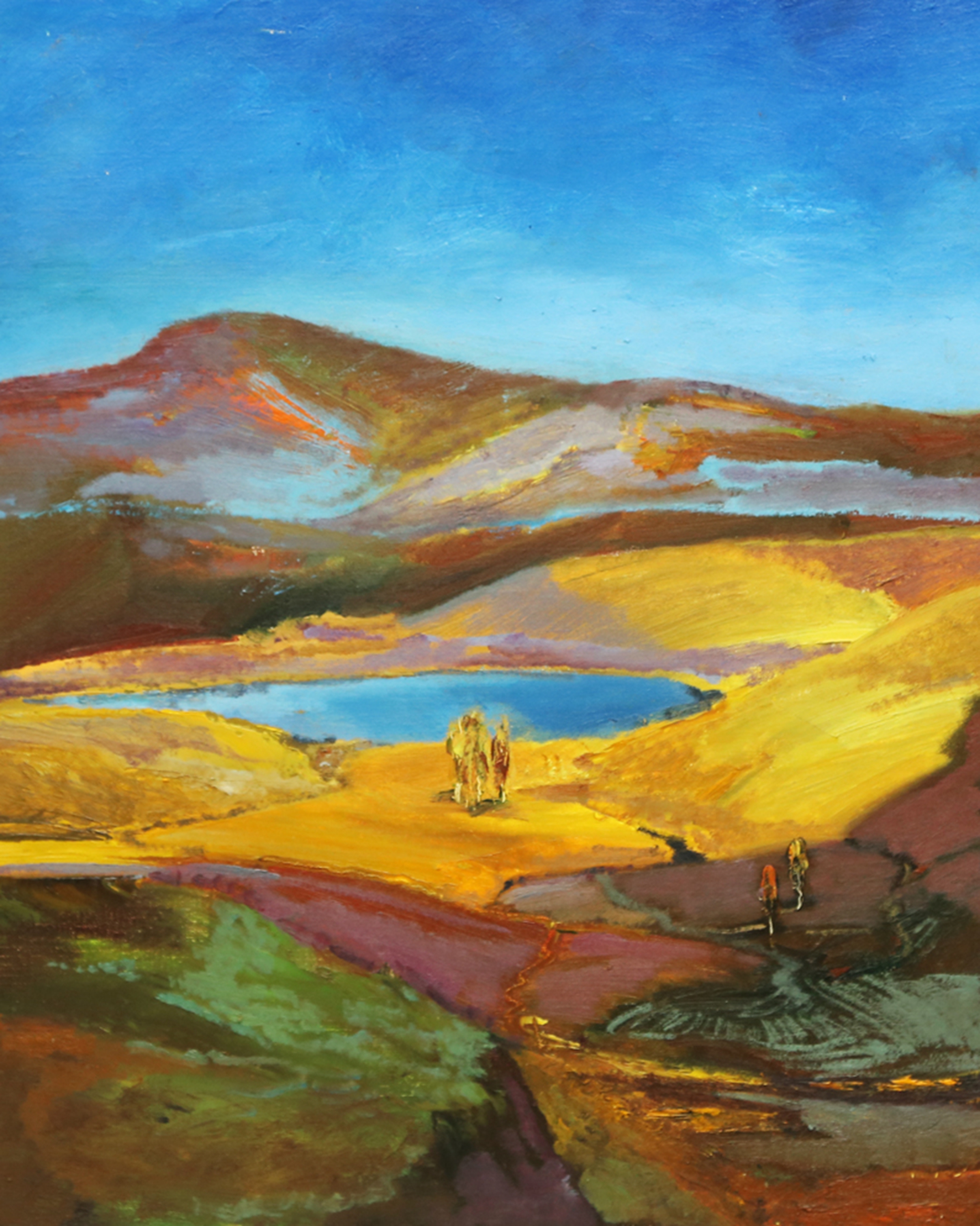 金色的科尔沁_布面油画_油画_宝甄网