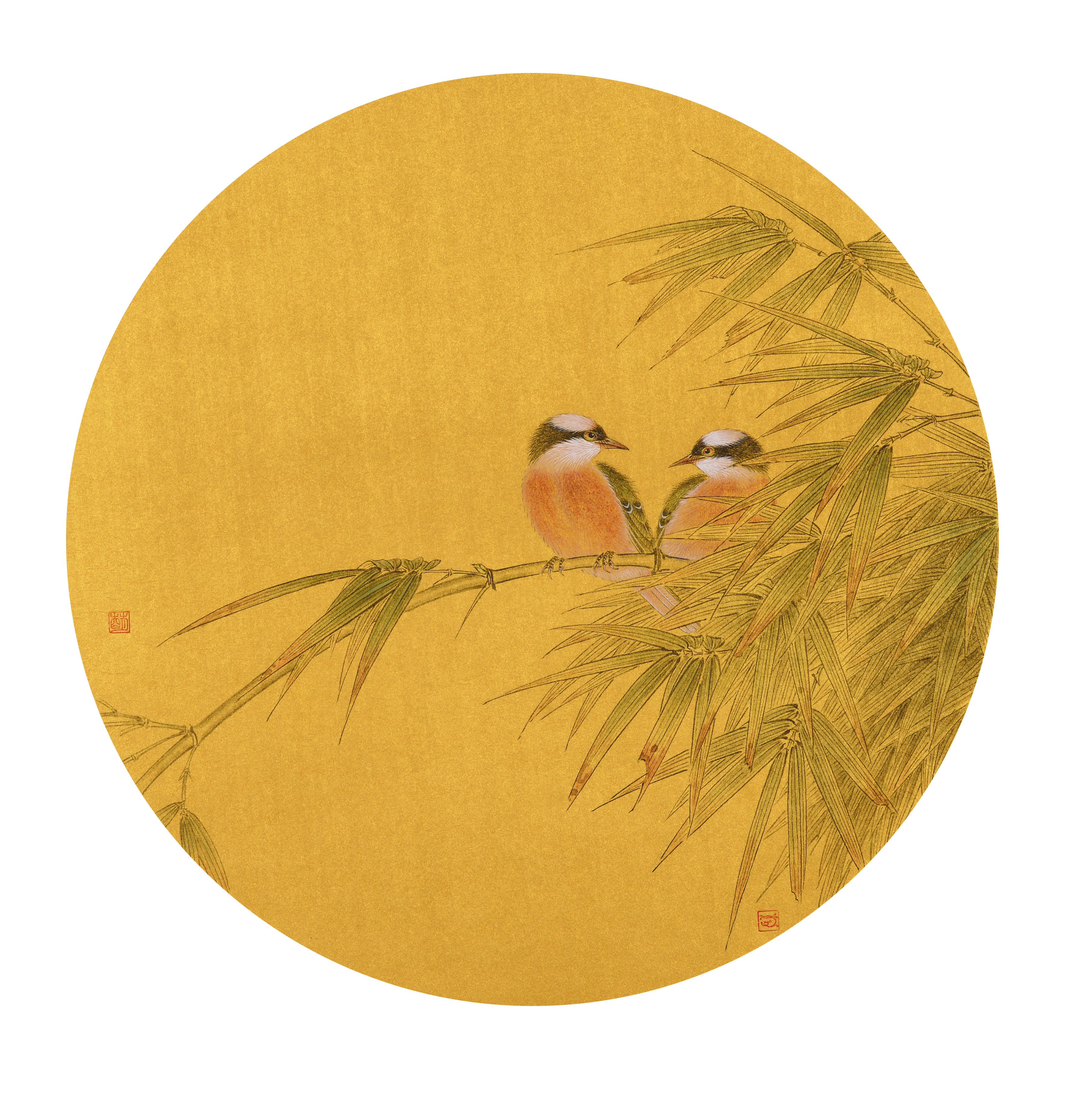 爱情_绢本设色_国画_宝甄网