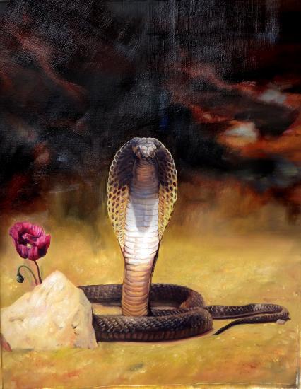 灵蛇异蟒_布面油画_油画_宝甄网