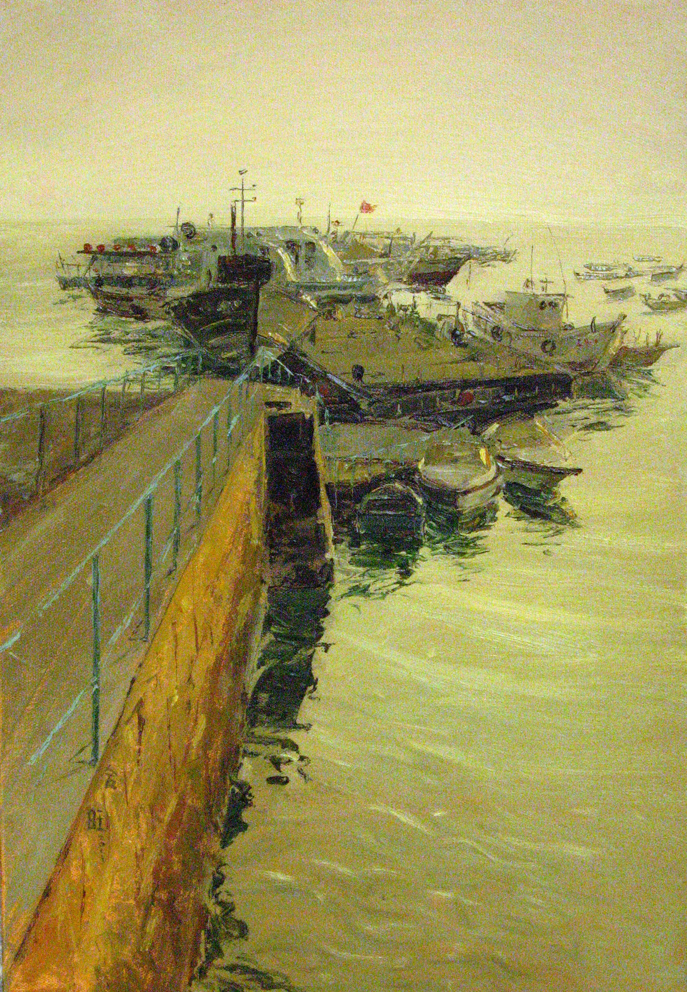 《港湾-10》_布面油画_油画_宝甄网