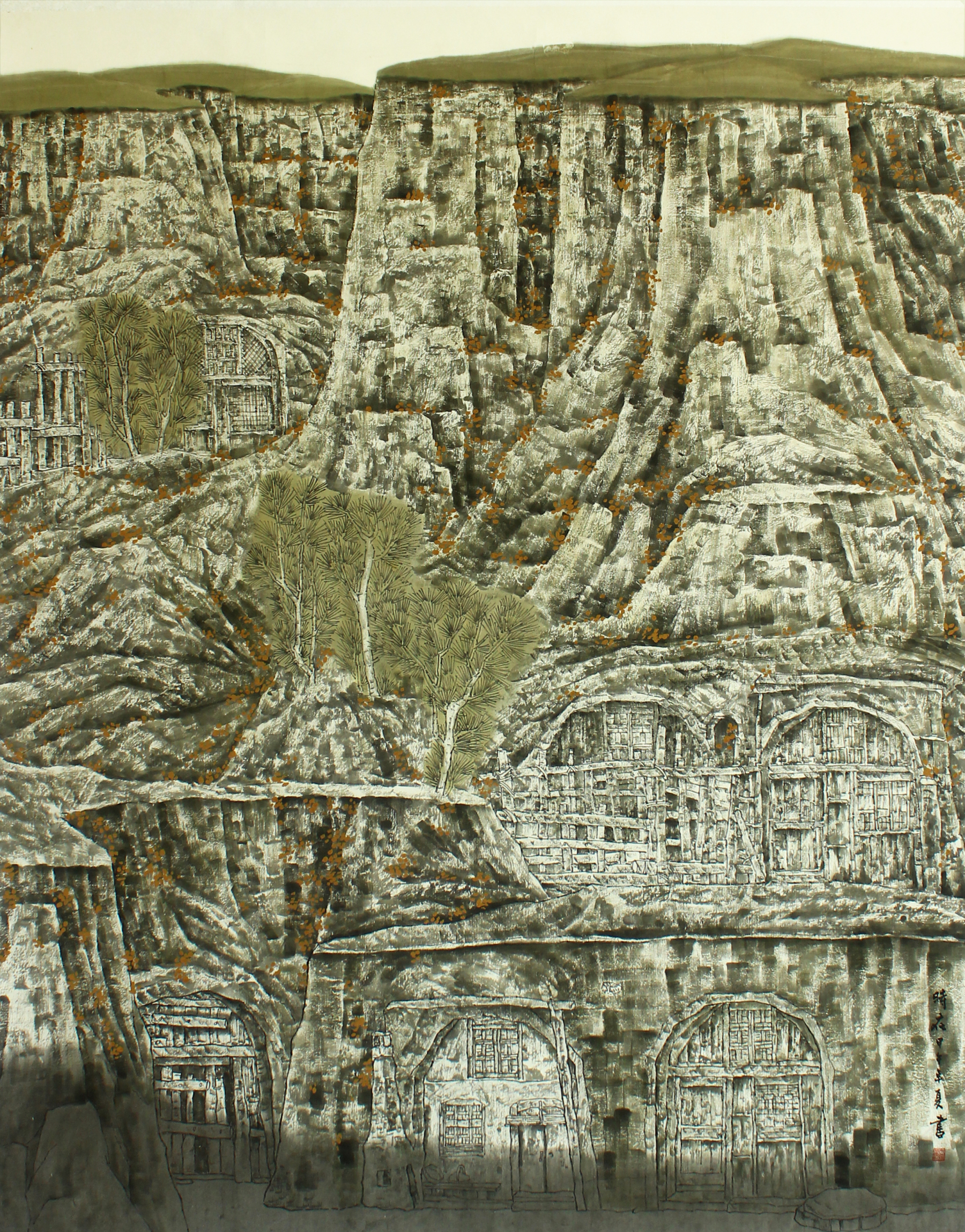 陕北遗韵_纸本水墨_国画_宝甄网