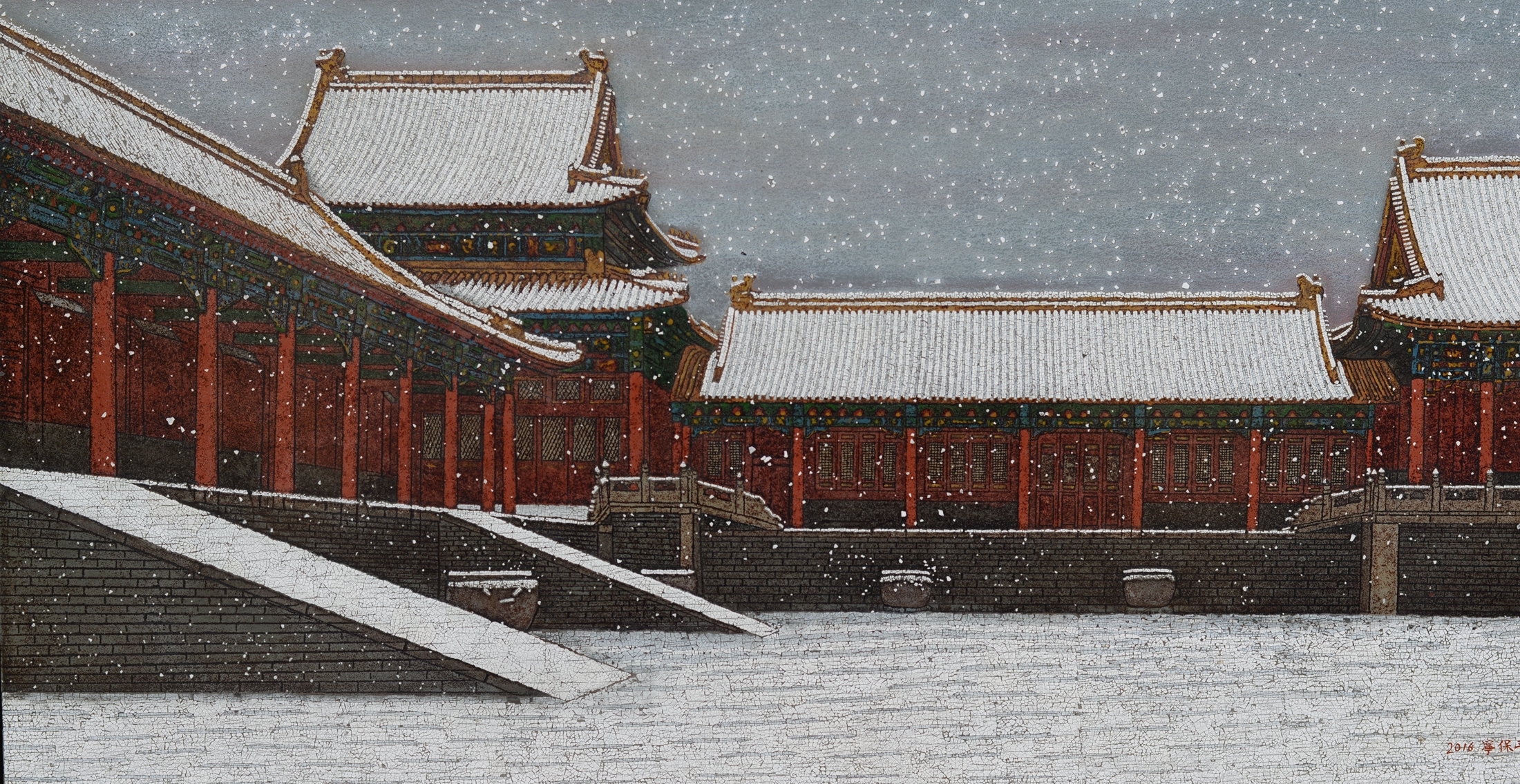 楼_漆画_宝甄网