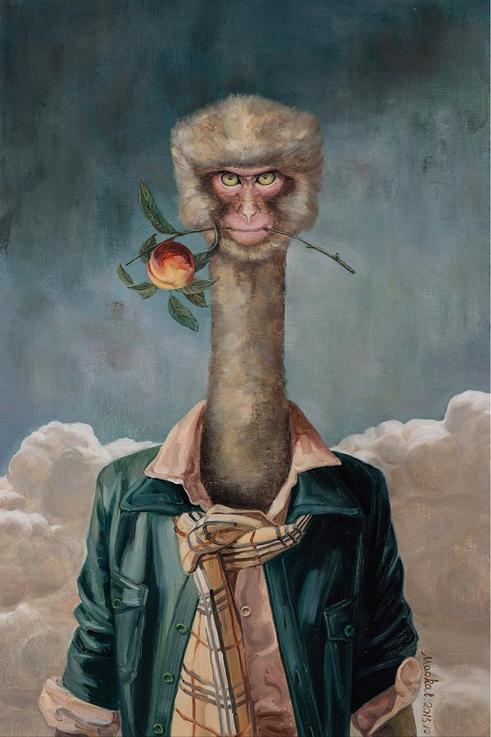 猴_丝网版_版画_宝甄网