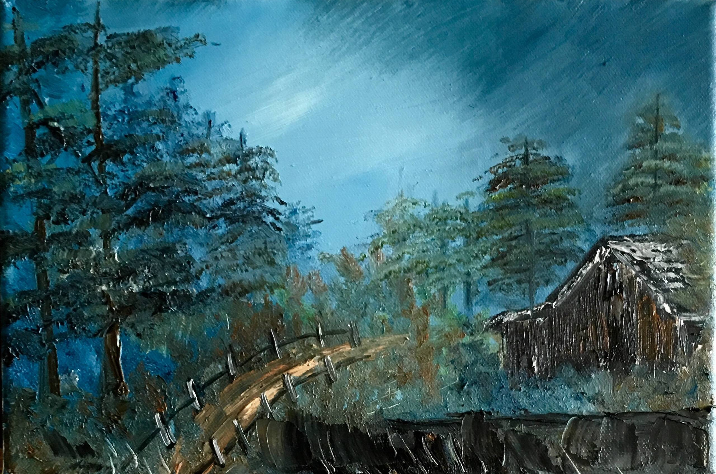 夜_布面油画_油画_宝甄网