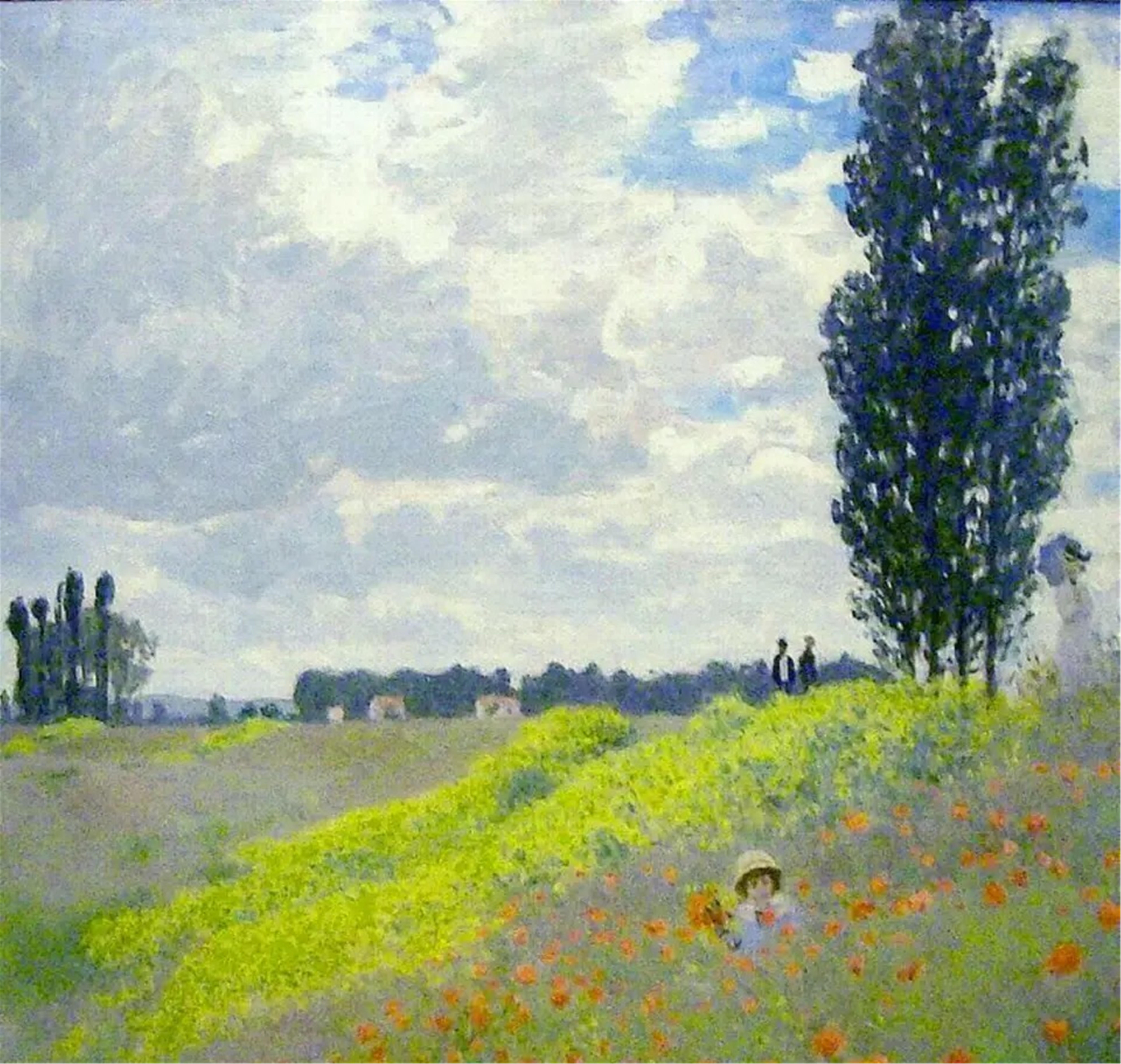 花丛里的女孩_布面油画_油画_宝甄网