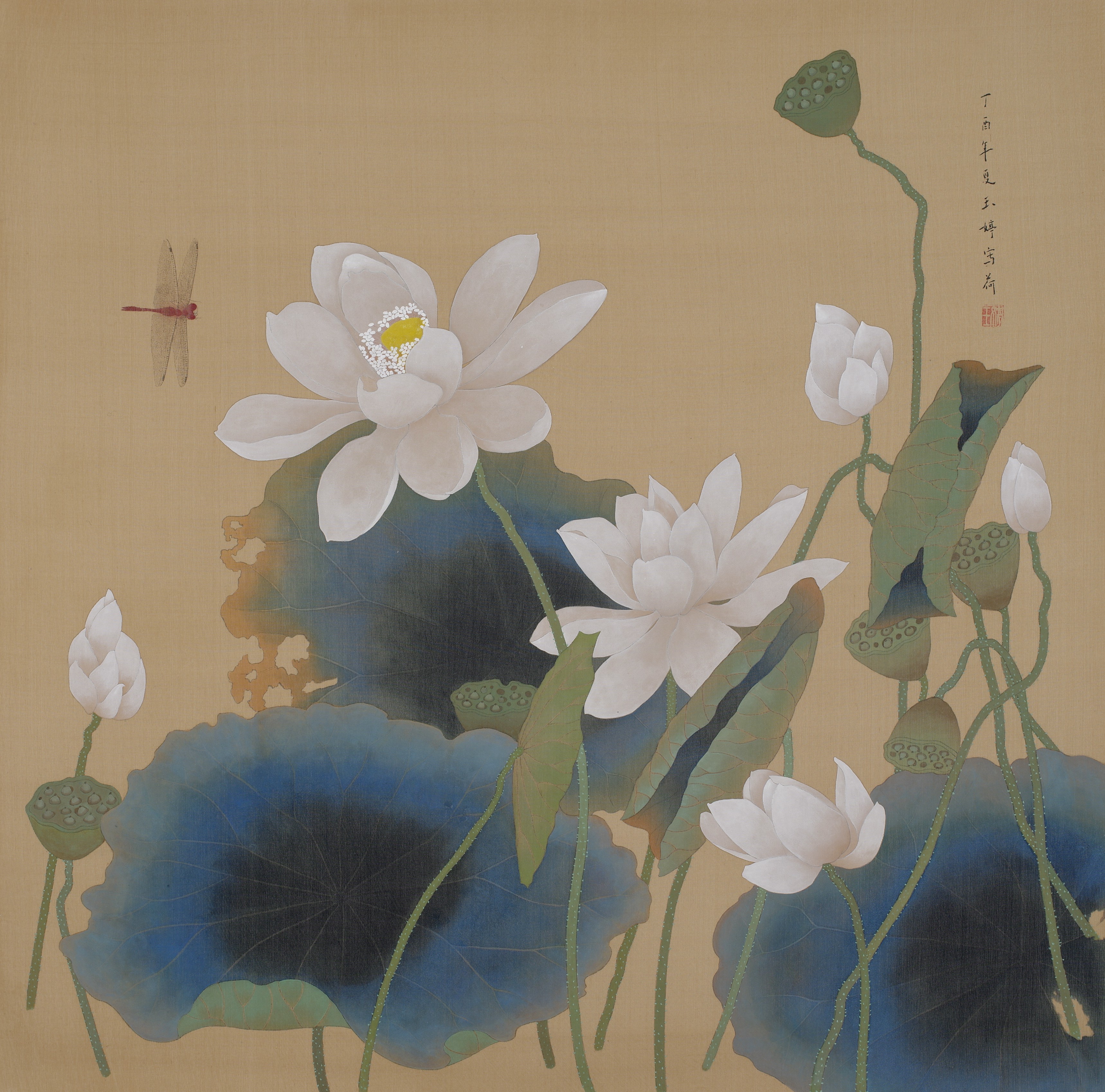 开合_绢本设色_国画_宝甄网