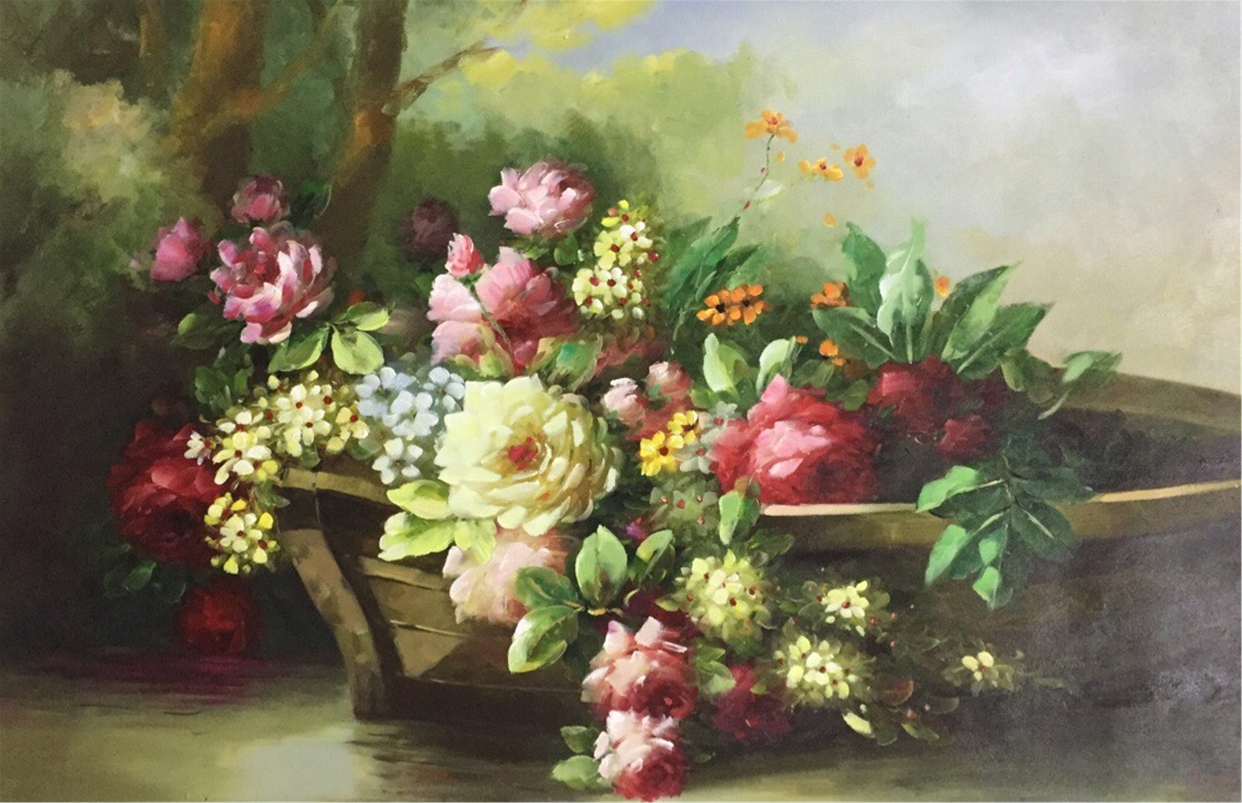 静物花卉3_布面油画_油画_宝甄网