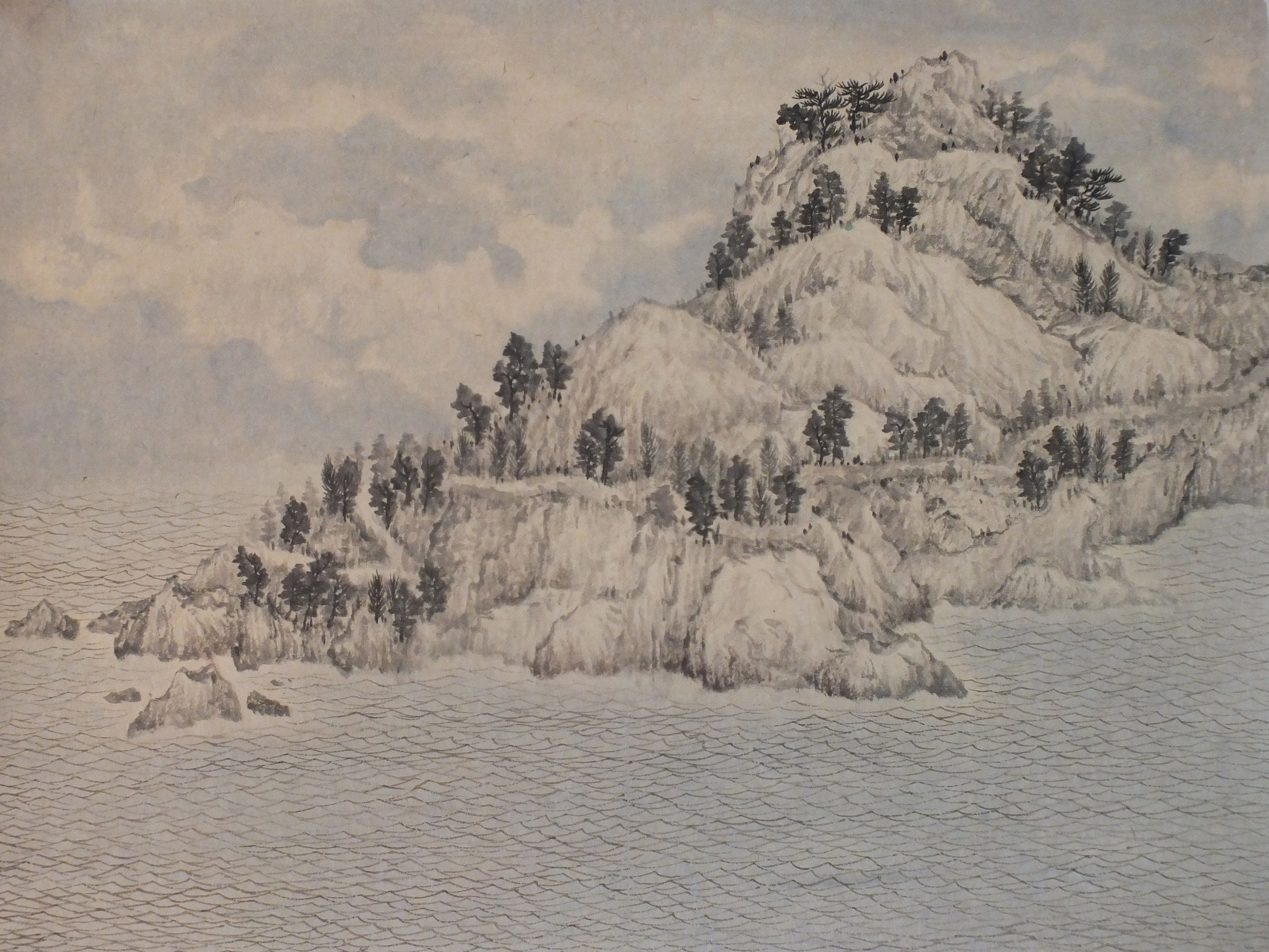 《海系列》6_绢本水墨_国画_宝甄网