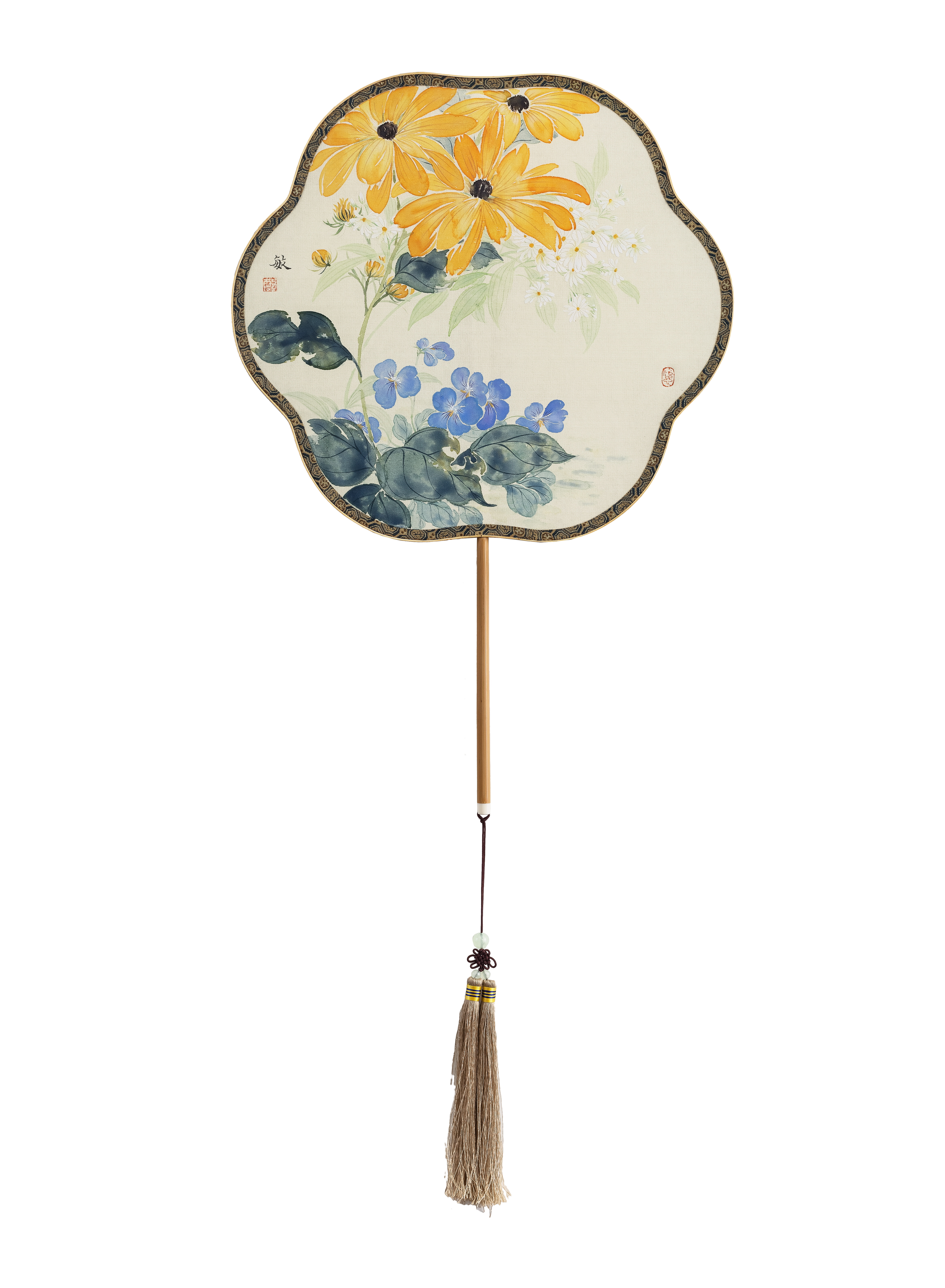 秋之韵-绢本团扇_绢本设色_国画_宝甄网