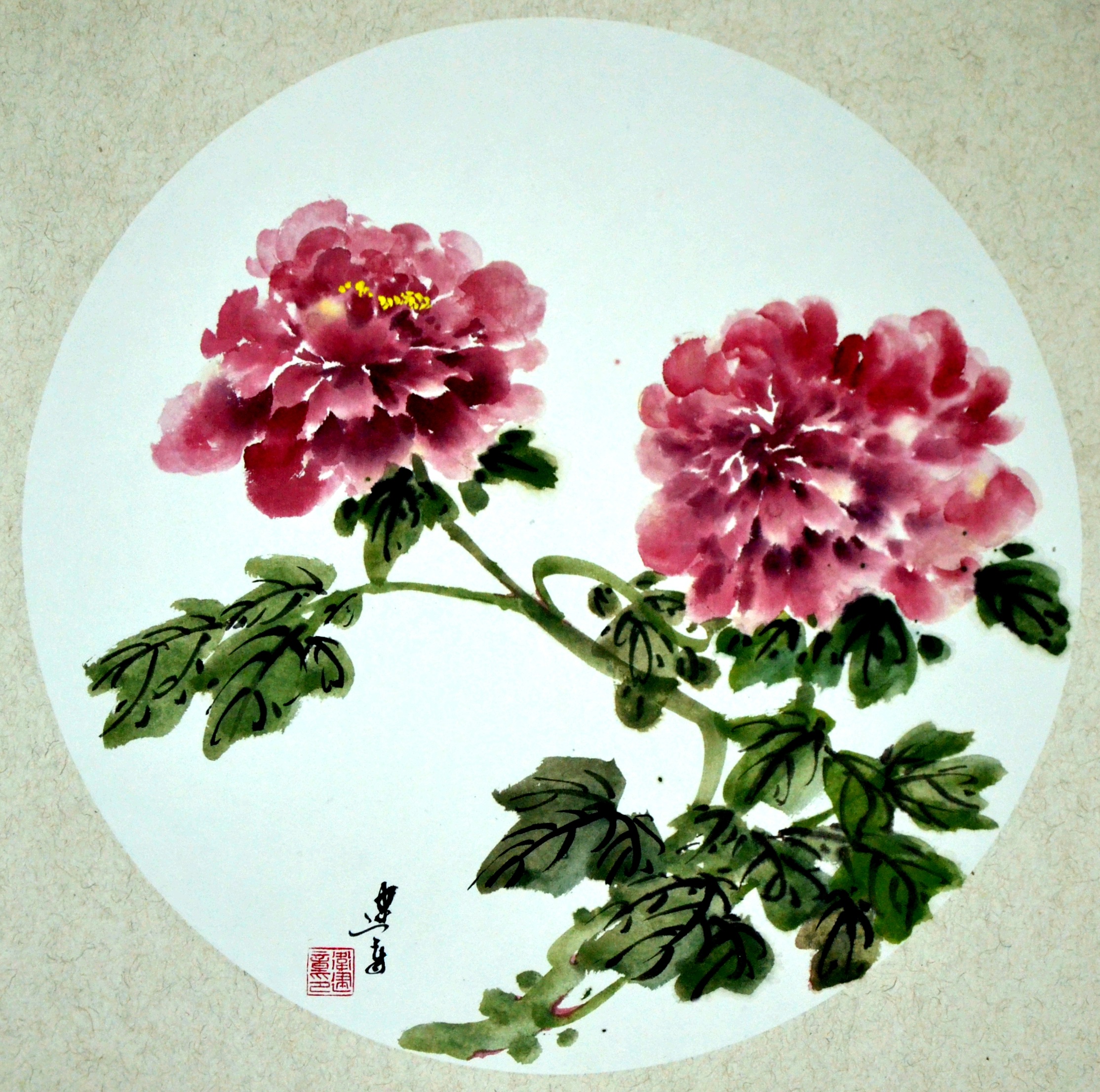 花卉小品-3_纸本设色_国画_宝甄网