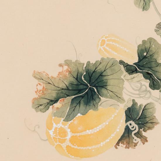 大暑_纸本设色_国画_宝甄网