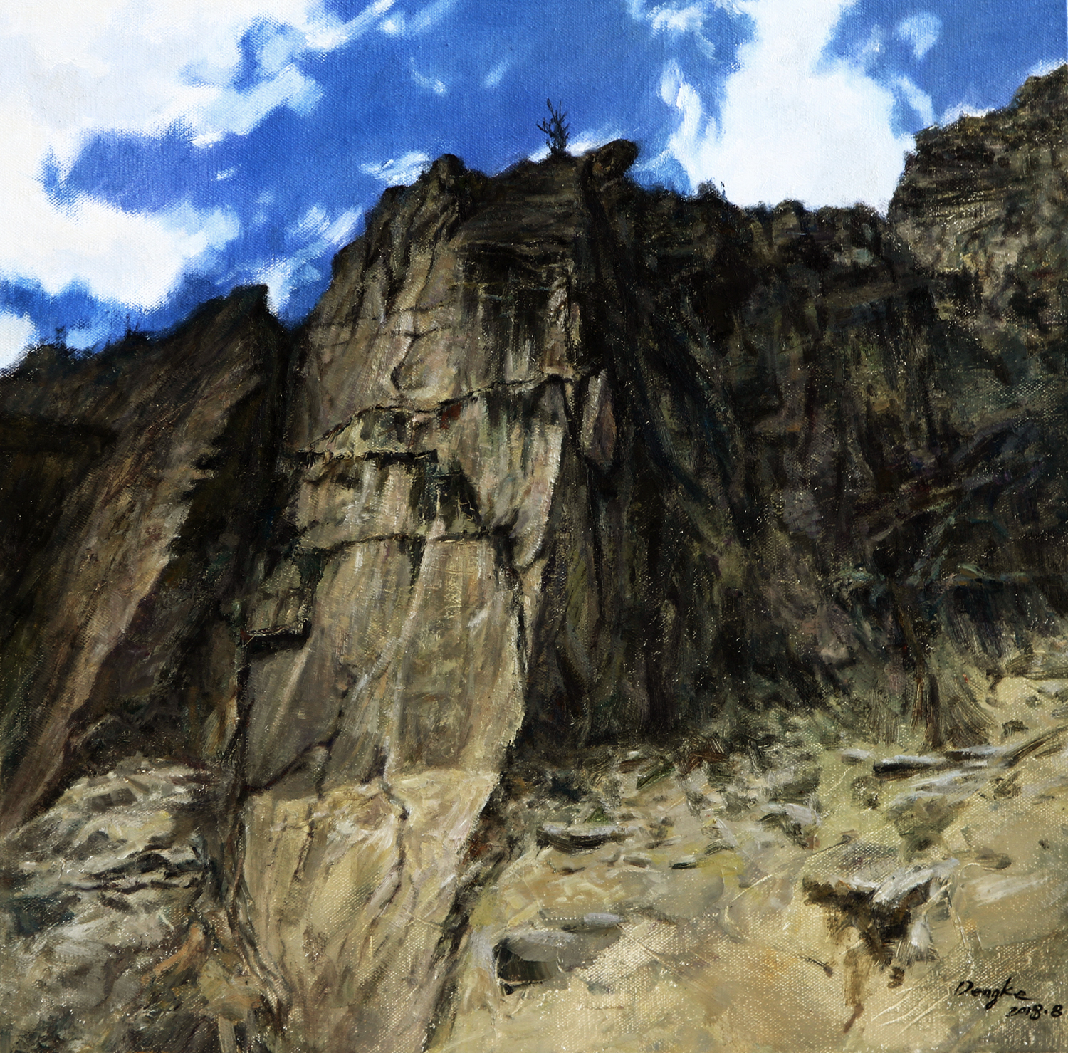 大山_布面油画_油画_宝甄网